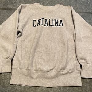 Vintage 90s Catalina Champion Reverse Weave Crewneck Sweatshirt Large USA Gray